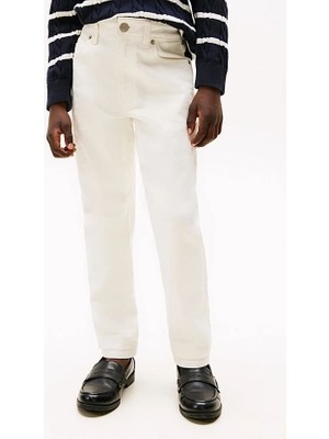 Erkek Çocuk Modern Düz Paça Jeans - Beyaz