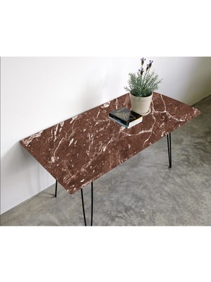 Masa Kaplama Folyosu Laminasyonlu Kendinden Yapışkanlı Mermer Desen