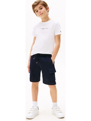 Erkek Çocuk Baskılı T-Shirt ve Şort 2 Li Set - Beyaz