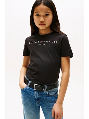 Unisex Çocuk Th Essential Cotton T-Shirt - Siyah