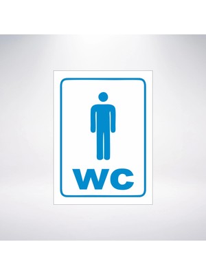 Wc Erkek Sticker 20X28 cm