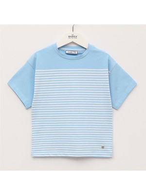 Erkek Çocuk Süprem Kısa Kol Tişört - 16883 - Açık Mavi