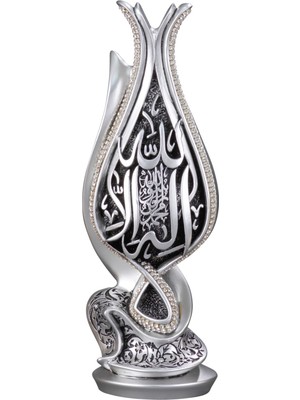 Nakkaş Boytu Zarif Lale Tevhid Boytu (Küçük Boy - Gümüş)