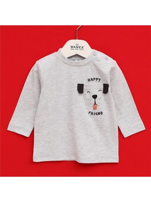 Erkek Çocuk Uzun Kol Ince Tişört - 16898 - Melanj