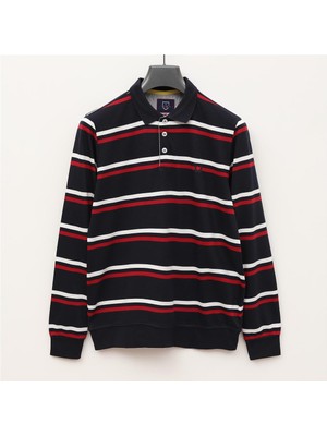 Erkek Uzun Kol Ince Polo Yaka Tişört - CZT-143 - Lacivert