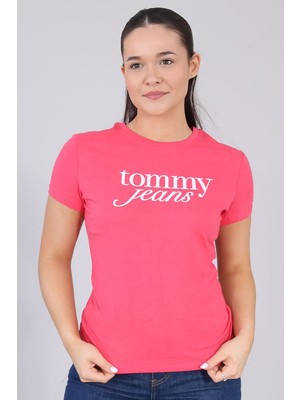 Kadın Tjw Yazı Logo T-Shirt - Pembe