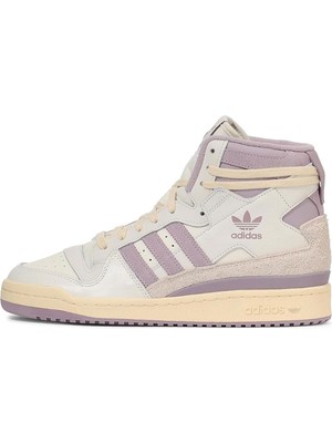 adidas  Forum 84 High Leather Sneaker Bilekli   Günlük Spor Ayakkabı Krem Mor