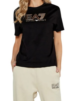 Kadın Bisiklet Yaka T-Shirt - Siyah