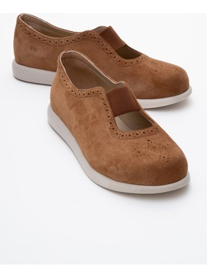 Chelle Beyaz Cilt Lastikli  Deri Kadın Günlük Ayakkabı