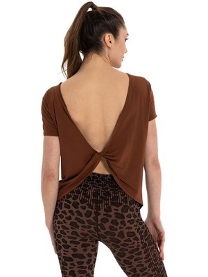 Inguz Sırt Detay Modal Yoga T-Shirt