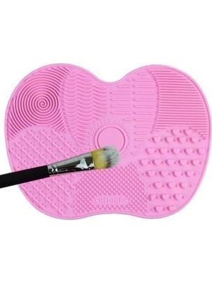 Pratik Kolay Makyaj Fırçası Temizleme Matı Aparatı Aleti