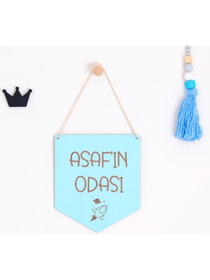 Kişiye Özel Ahşap Çocuk Odası Kapı Süsü – Isimli ve Temalı Oda Tabelası