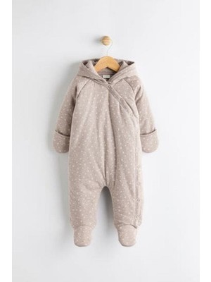 Chocolate Brown Star Tam Polar Astarlı Astronot Tulum