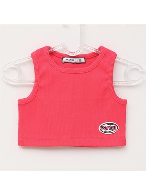 Kız Çocuk Sıfır Kol Tişört - 32529 - Gülpembe