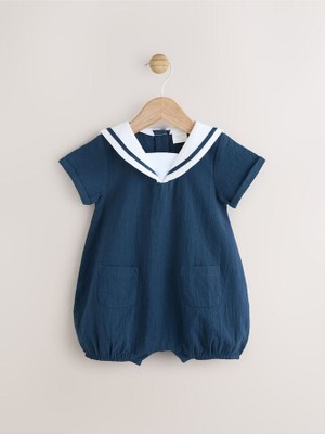 %100 Pamuklu Lacivert Denizci Salopet