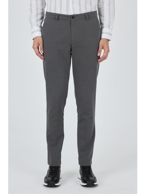 Füme Desenli Armürlü Yan Cep Düz Paça Comfort Fit Pamuklu Casual Chino Pantolon 1003250122