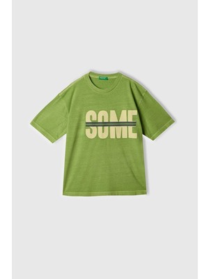 United Colors Of Benetton % 100 Pamuk Regular Fit Baskılı T Shirt Erkek Çocuk T Shirt 3PCMC10N7