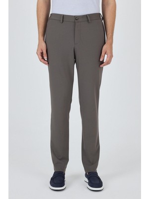 Koyu Vizon Esnek Yandan Cepli Casual Slim Fit Jogger Pantolon 1003250162