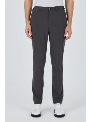 Koyu Antrasit Esnek Yandan Cepli Casual Slim Fit Jogger Pantolon 1003250162