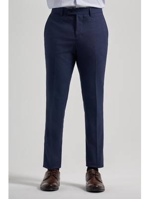 Lacivert Esnek Yandan Cepli Slim Fit Classic Pantolon 1003250160