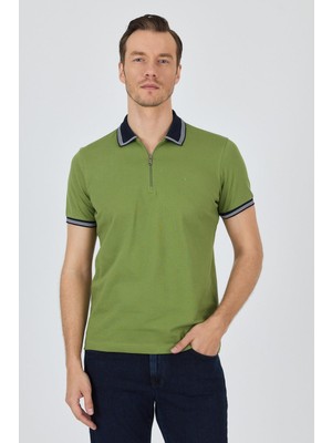 İmza Kısa Kol Düz Pike Polo Yaka Cepsiz %100 Pamuk Slim Fit Tişört 1011250130