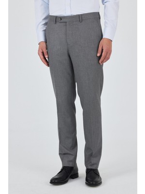 Gri Esnek Yandan Cepli Comfort Fit Classic Pantolon 1003250154
