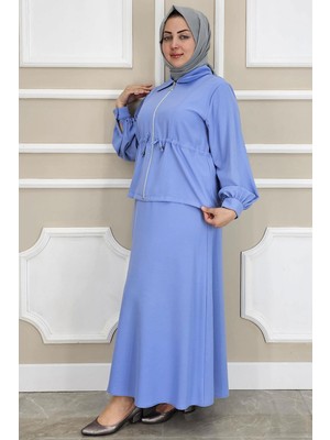 Kadın Fermuarlı Bağcıklı Tesettür Takım