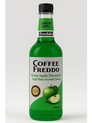 Okavango Yeşil Elma Kahve Şurubu, Şekersiz (Suger Free) Şurup Yeni Yüksek Aromalı Kalorisiz, Kahve ve Kokteyl Şurubu