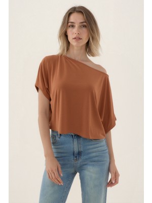 Kayık Yaka Modal Salaş Bluz