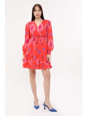 Vatkalı Yaldzı Damlalı Elbise