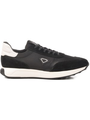 Aspor Siyah Beyaz  Deri Erkek Casual Ayakkabı