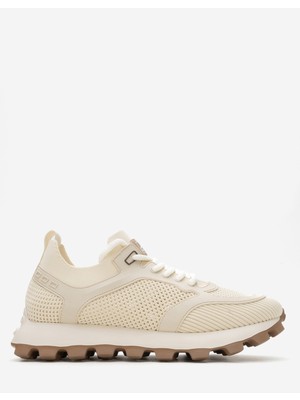 Marcomen Erkek Kalın Taban Trikolu Bağcıklı Sneaker Mc 21326 Bej