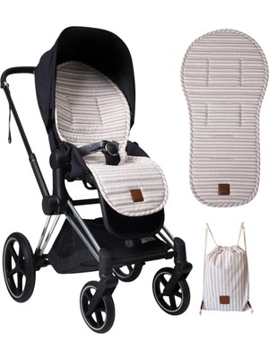 Her Bebek Arabasına Uyumlu, Ultra Hafif ve Konforlu OEKO-TEX® Sertifikalı Elyaf Dolgulu Bebek Arabası Minderi – Evrensel Tasarım