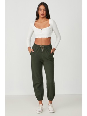 C&city Jogger Lastikli Spor Eşofman Altı 737 Haki