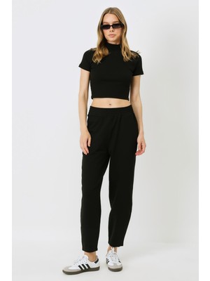 Kadın Dikiş Detaylı Eşofman Altı 745 Siyah