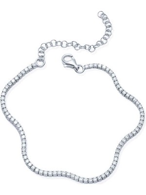 Inure Jewelry Gümüş 2 mm Su Yolu Kadın Bileklik