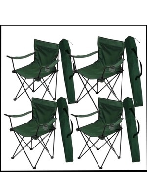 Savex Uyguna-Yakala Haki - Taşıma Çantalı 4 Adet Katlanır Kamp Sandalyesi - Piknik Plaj Sandalyesi -Tab.268