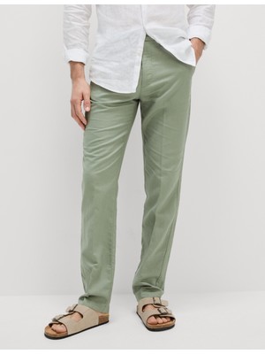 Marks & Spencer Regular Fit Keten Karışımlı Chino