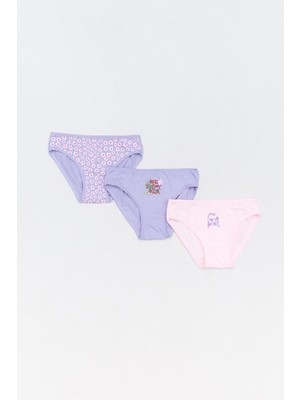 Çiçek Baskılı 3 Lü Kız Çocuk Külot