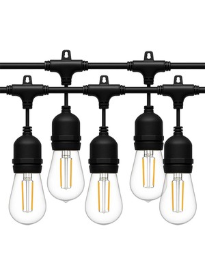 Ayt Ledx KB00001 5 Li E27 Duy Sıralı 5 Metre Lamba Kablosu 5 Adet Duy Içerir Açık Hava Düğün Eğlence Alanı Aydınlatma