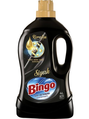 Bingo Siyah Sıvı Bakım Çamaşır Deterjanı 4 L