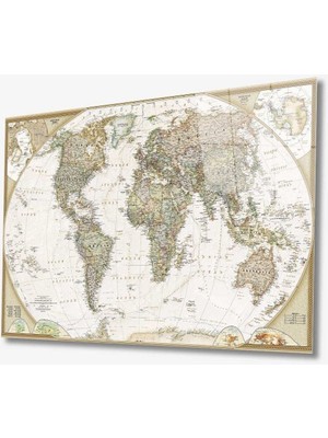 Dünya Haritası 76 Cam Tablo