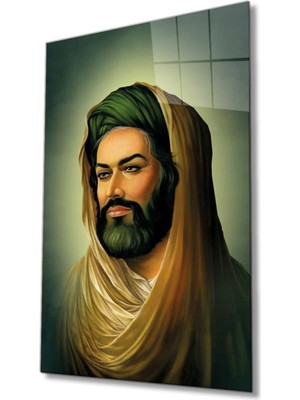 Shopping Haven Hz. Ali Dini Islami Cam Tablo Ev ve Ofis Duvar Dekoru Hediyelik Büyük Tablo Dayanıklı Cam