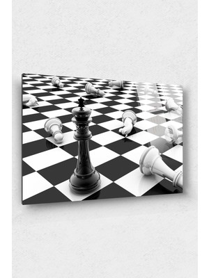 Shopping Haven Satranç Cam Tablo, Soyut Tablo, 3 Boyutlu Tablo,duvar Dekor, Büyük Tablo, Cam Duvar Tablo
