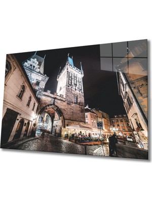 Shopping Haven Köprü Cam Tablo, Ev ve Ofis Duvar Dekoru, Hediyelik Büyük Temperli 4 mm Cam Tablo