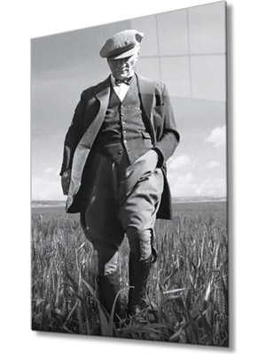 Shopping Haven Atatürk Cam Tablo 4 mm Dayanıklı Temperli Cam