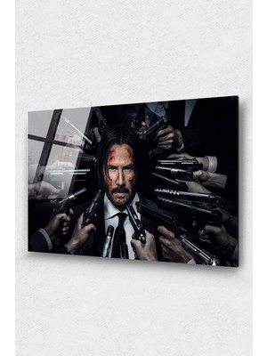 Shopping Haven John Wick Cam Tablo, Film Tablo, Aktör Tablo, Duvar Dekor, Büyük Tablo, Cam Duvar Tablo