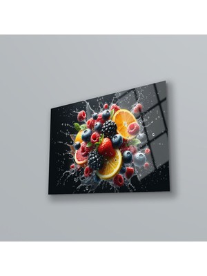 Shopping Haven Meyveler Cam Tablo , Mutfak Duvar Tablosu , Temperli Cam Tablo , Cam Üzerine Baskı , Yüksek Kalite