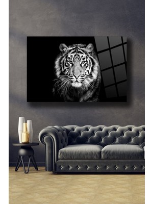 Shopping Haven Siyah Beyaz Kaplan Cam Tablo