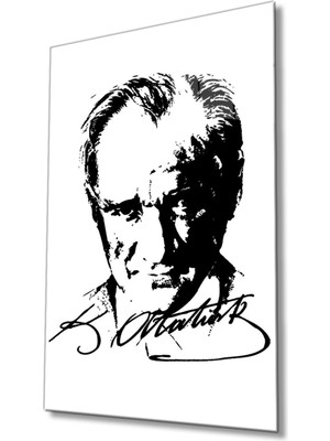 Shopping Haven Atatürk Cam Tablo 4 mm Dayanıklı Temperli Cam